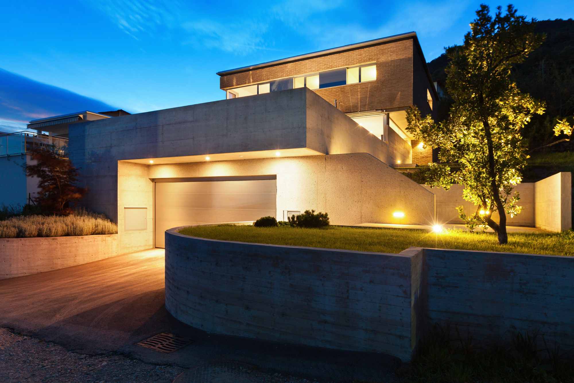 Architecture modern design, beautiful house, night scene